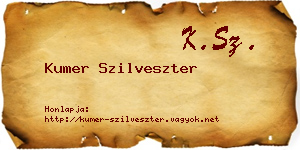 Kumer Szilveszter névjegykártya