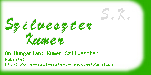 szilveszter kumer business card